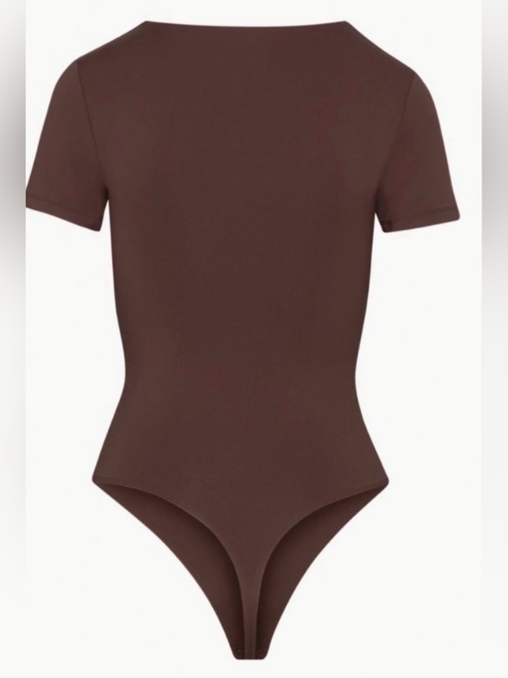Babaton Contour Short Sleeve Bodysuit Chocolate Brown Size M - Picture 2 of 9